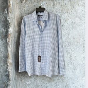 Nautica Light Blue Checkered Button Down Shirt